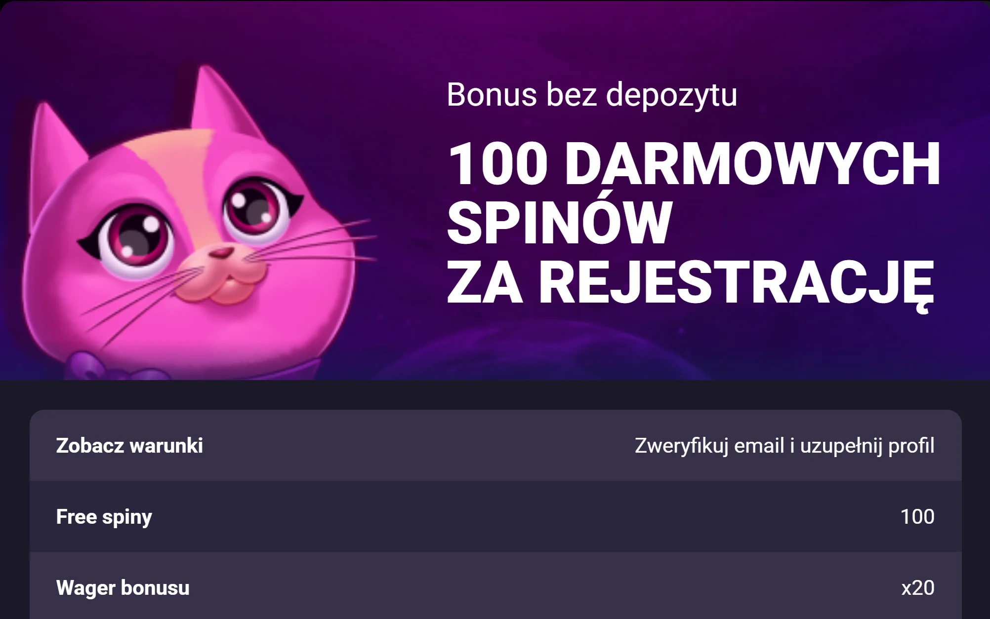 Candy Casino 100 Darmowych Spinów