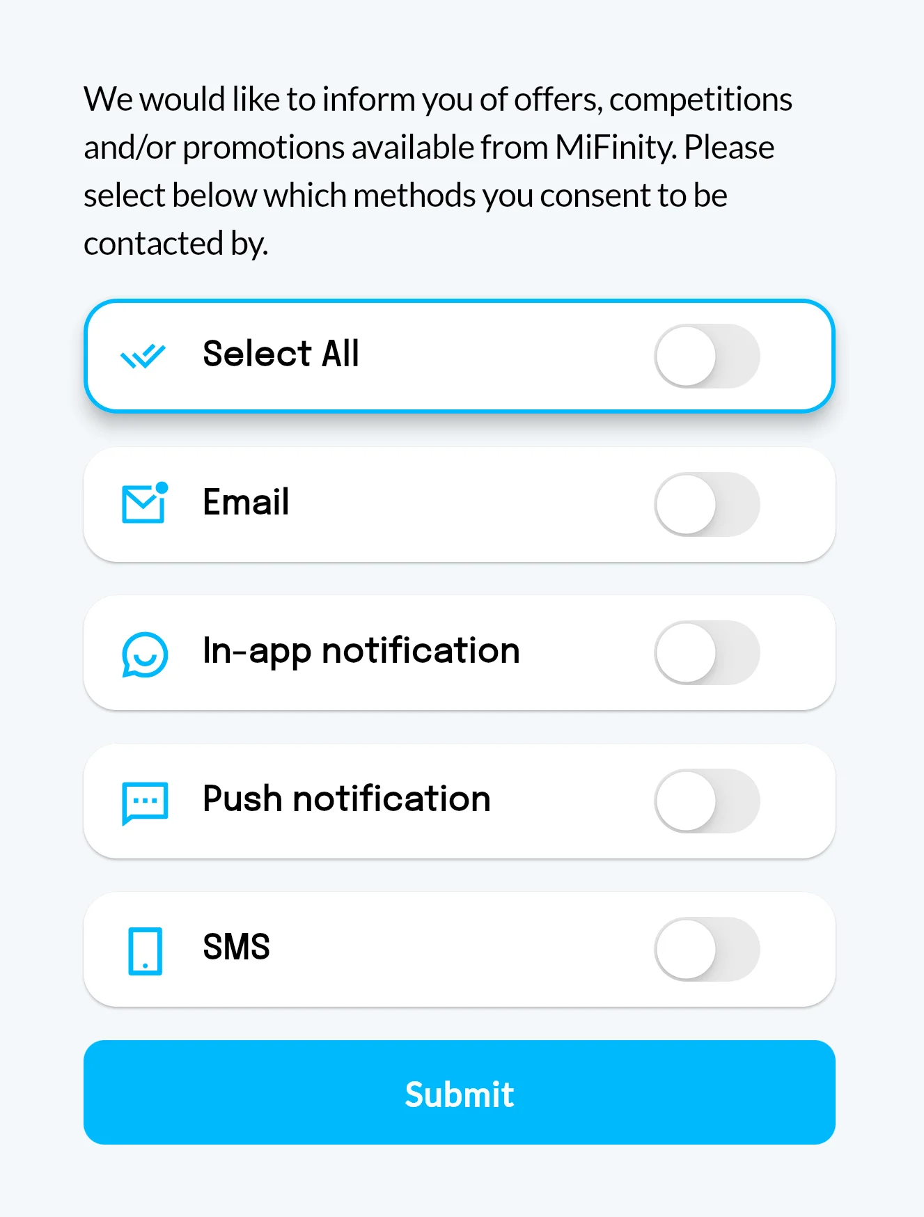 Rejestracja MiFinity krok 4