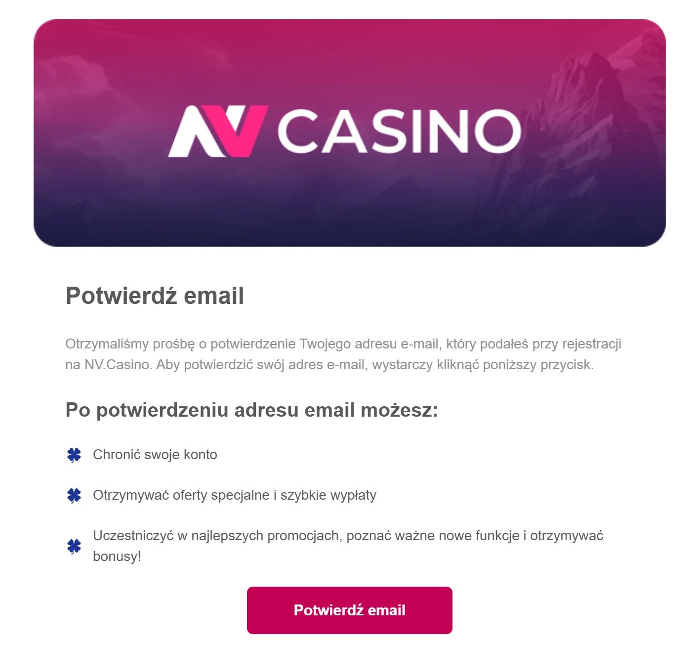 Rejestracja NV Casino: krok 3