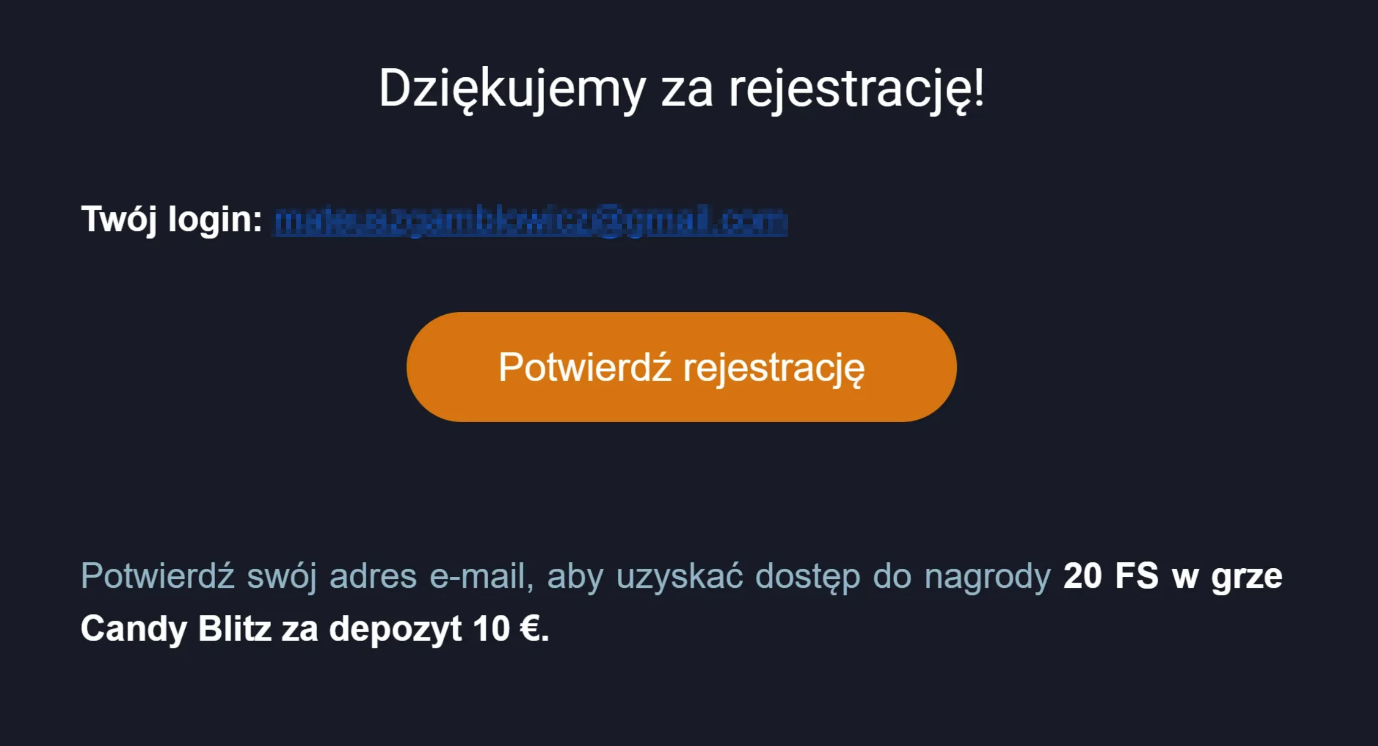 VOX Casino Rejestracja Krok 4