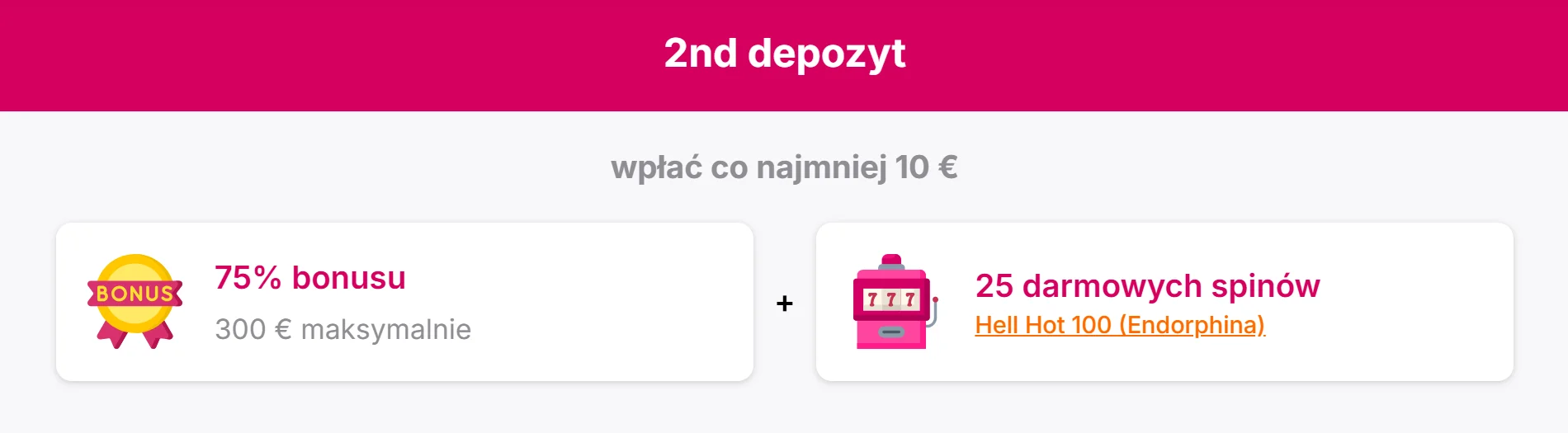 Bonus Powitalny HitnSpin 3 depozyt