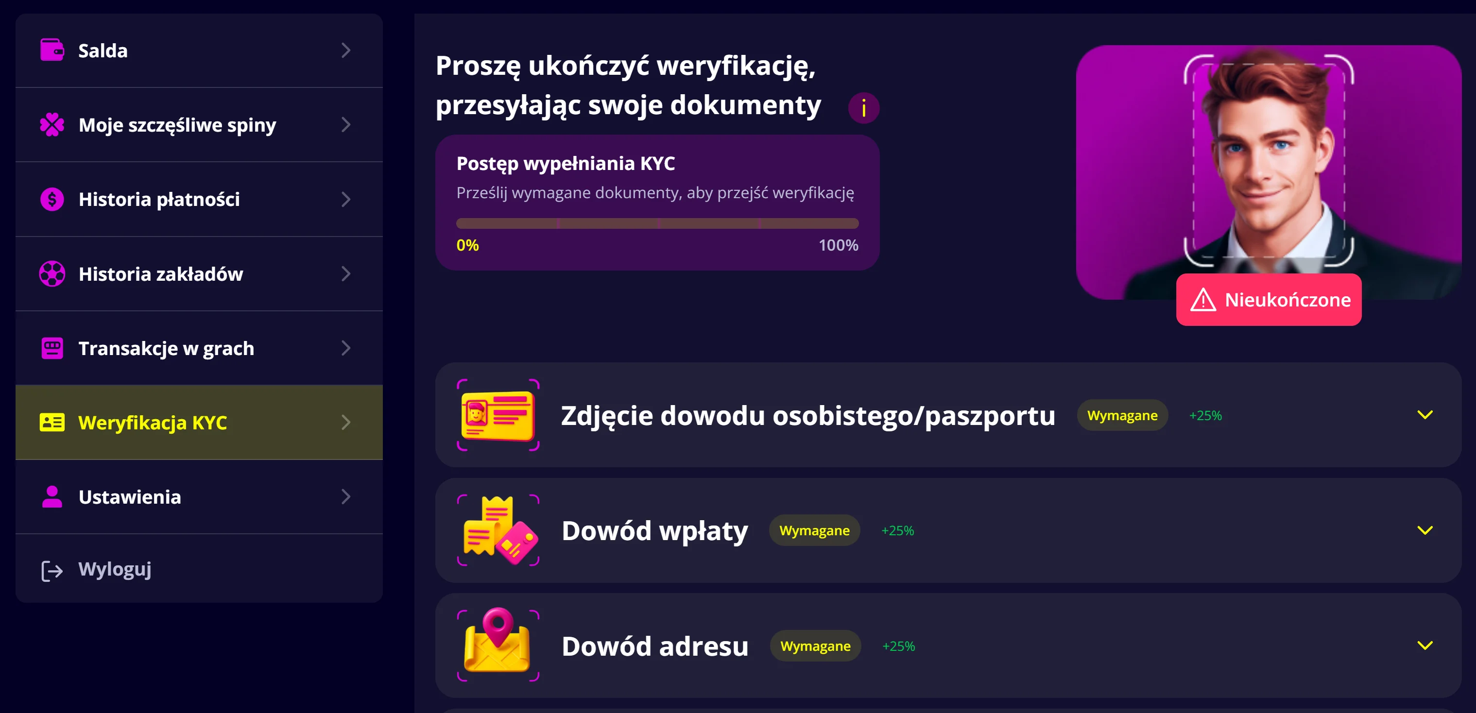 Jak otrzymać Slotoro bonus bez depozytu? Krok 4