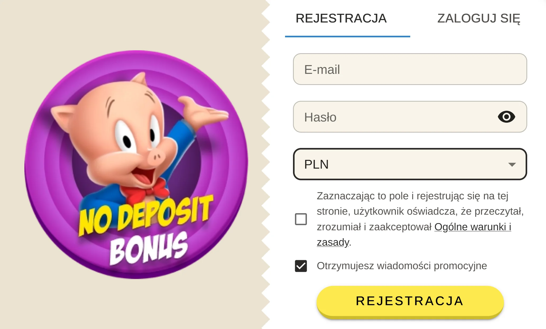 Beep Beep Casino Rejestracja Krok 2