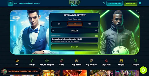 AllSpins Casino glowna strona