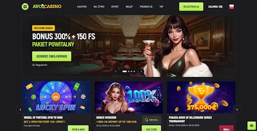 AvoCasino glowna strona