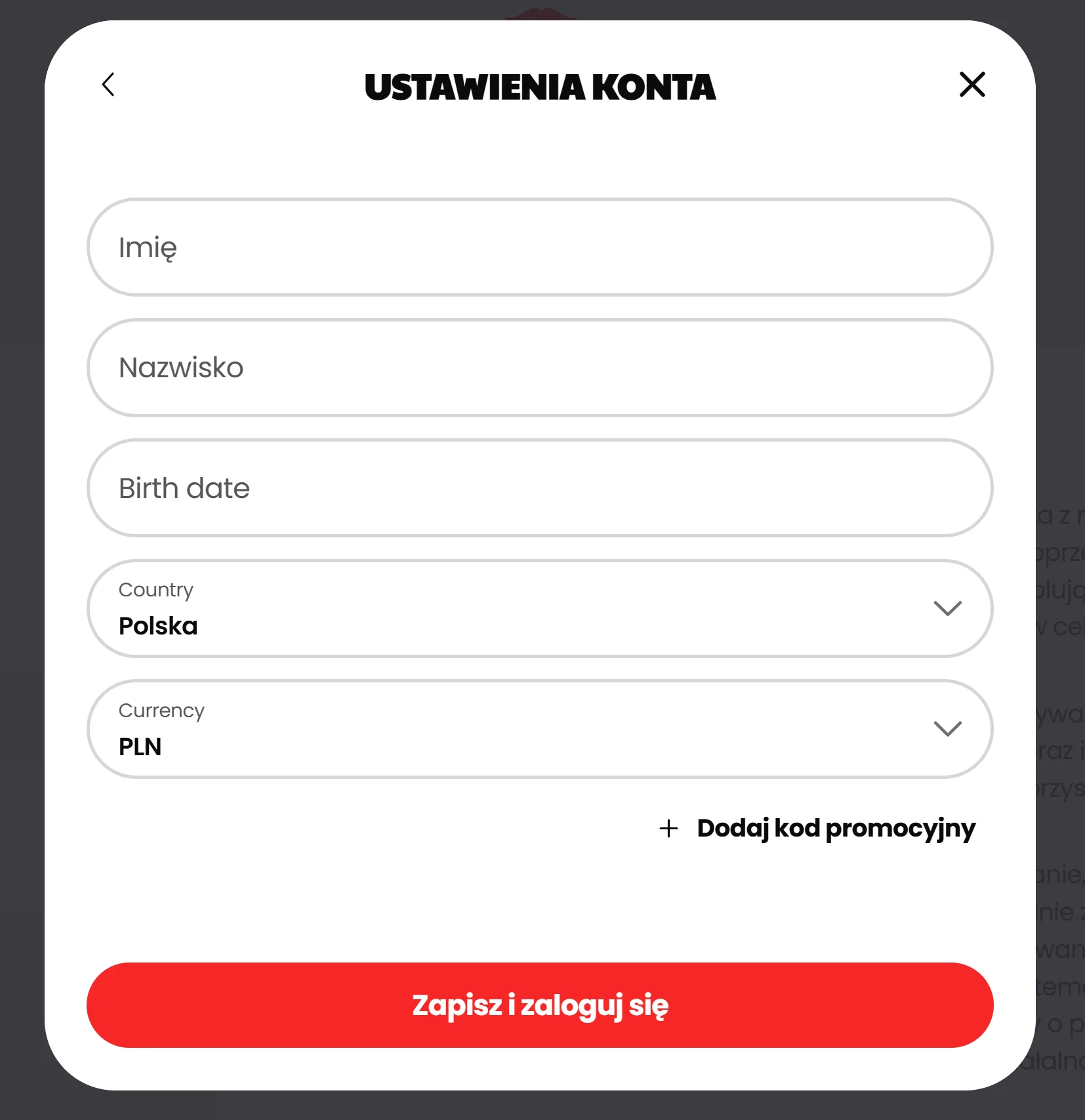 Janusz Casino Rejestracja krok 3