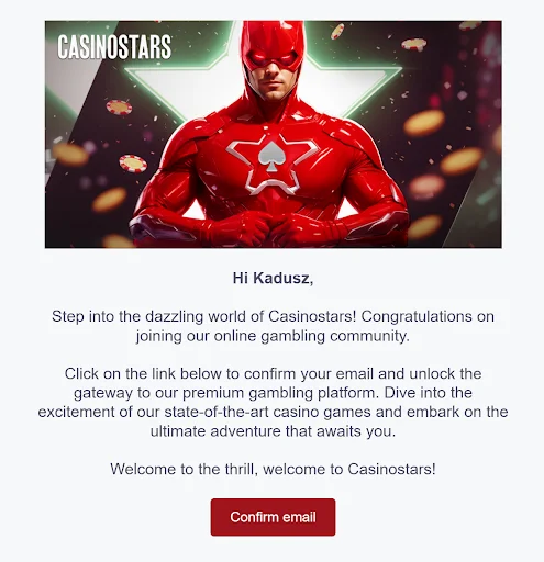 CasinoStars rejestracja krok 3