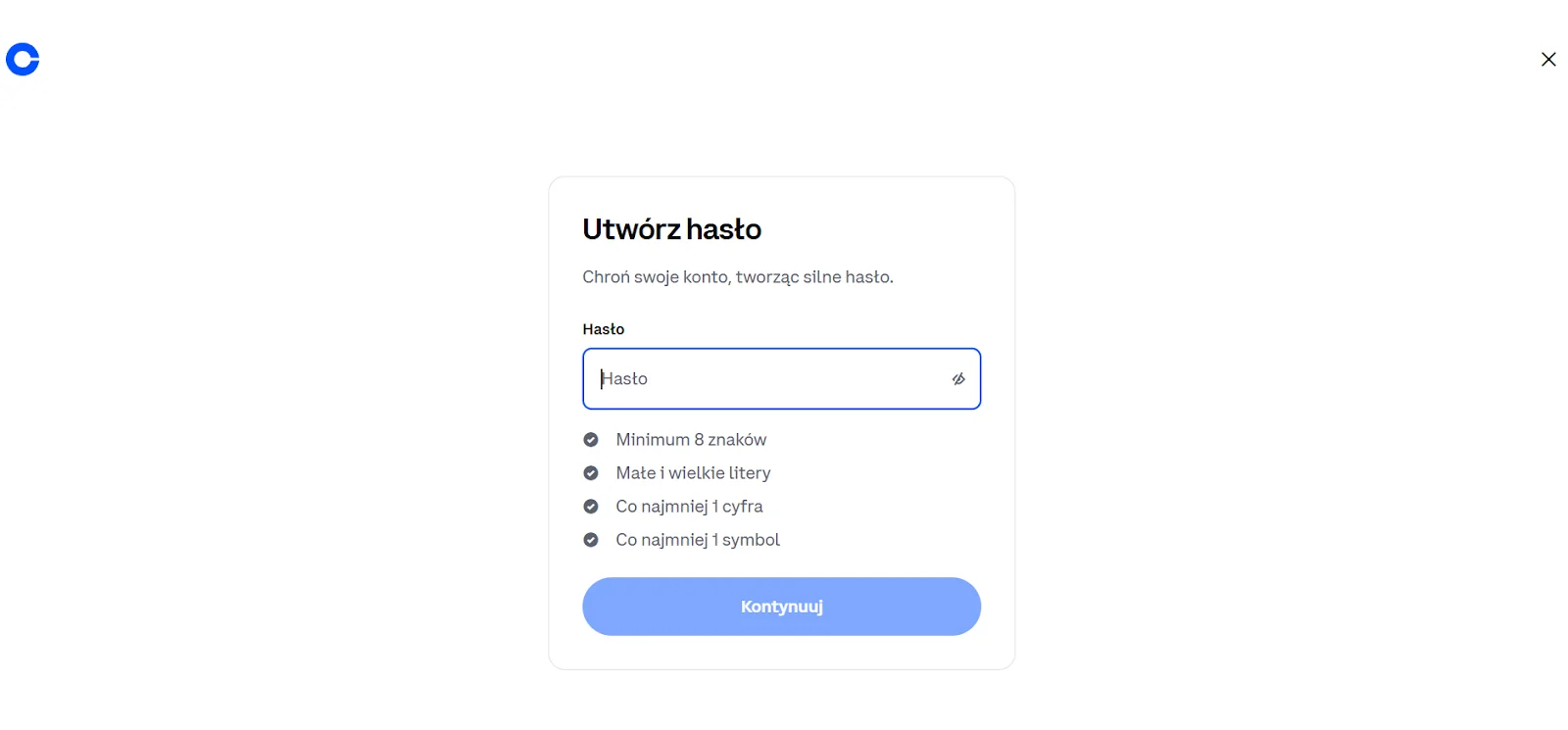 Coinbase rejestracja krok 4