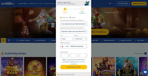 Dolfwin rejestracja krok 3