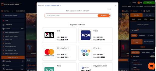 DreamBet rejestracja krok 4