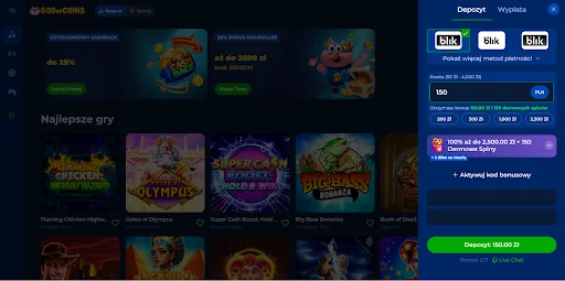 God of Coins rejestracja krok 4