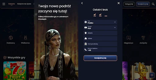 GreatSpin Kasyno rejestracja krok 3