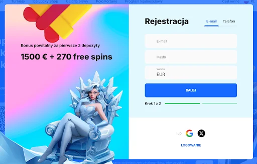 Ice Casino rejestracja krok 2