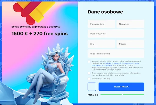 Ice Casino rejestracja krok 3