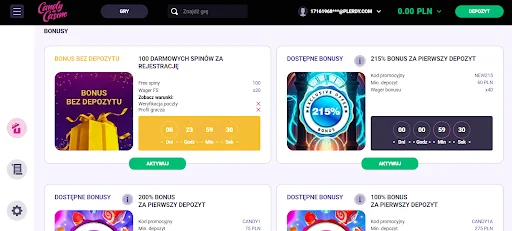 Jak otrzymaj bonus bez depozytu w Candy Casino krok 4