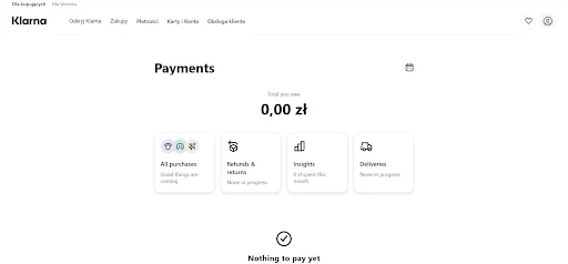 Klarna rejestracja krok 4