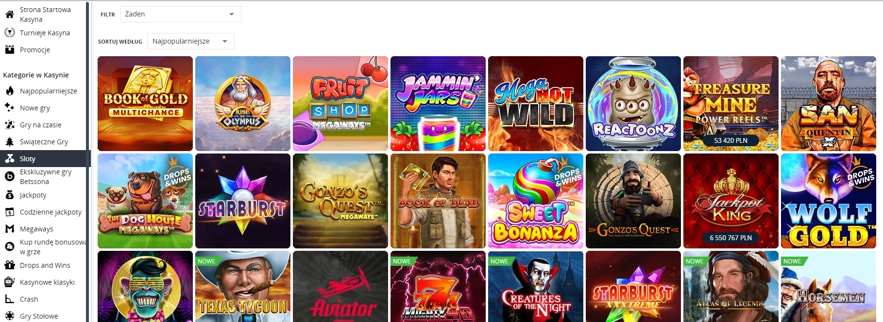 Najnowsze gry na automatach online betsson