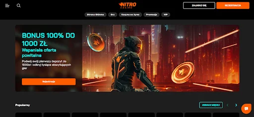 Nitro Casino glowna strona