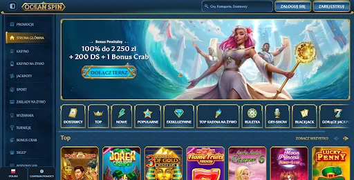 OceanSpin glowna strona