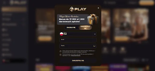 SevenPlay bonus bez depozytu krok 1