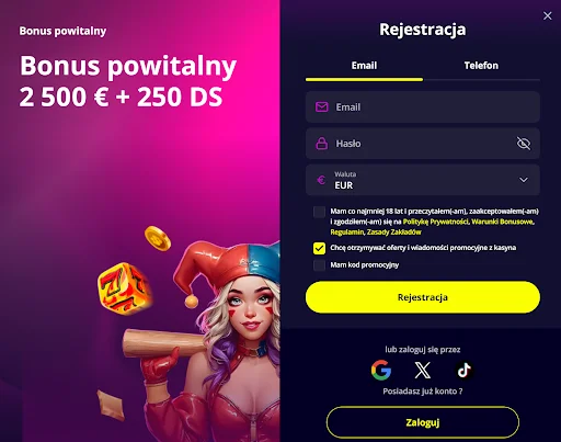 Slotoro Casino rejestracja krok 2