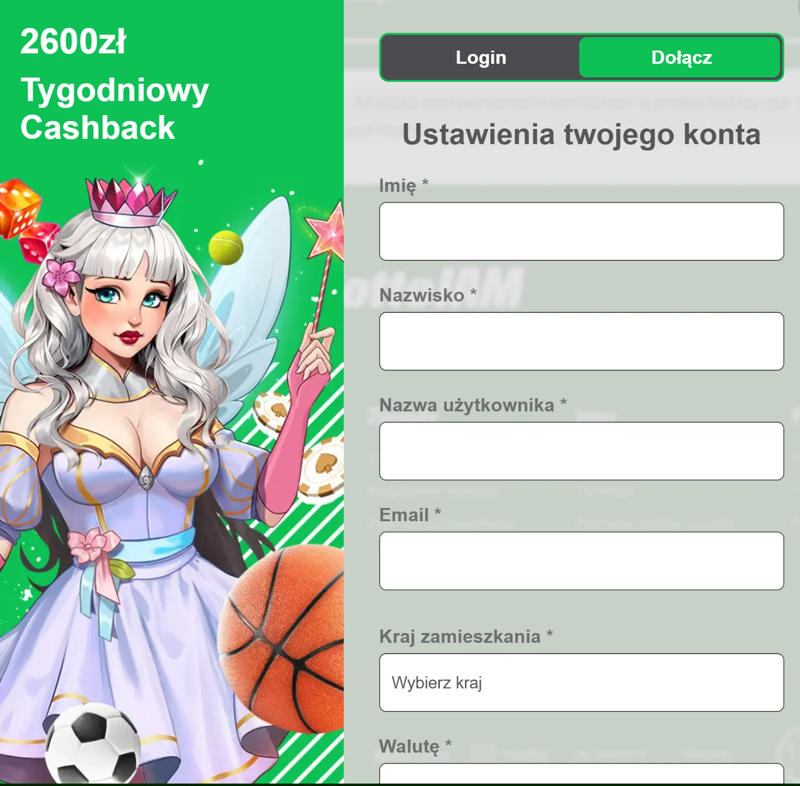 SlottoJam rejestracja krok 2