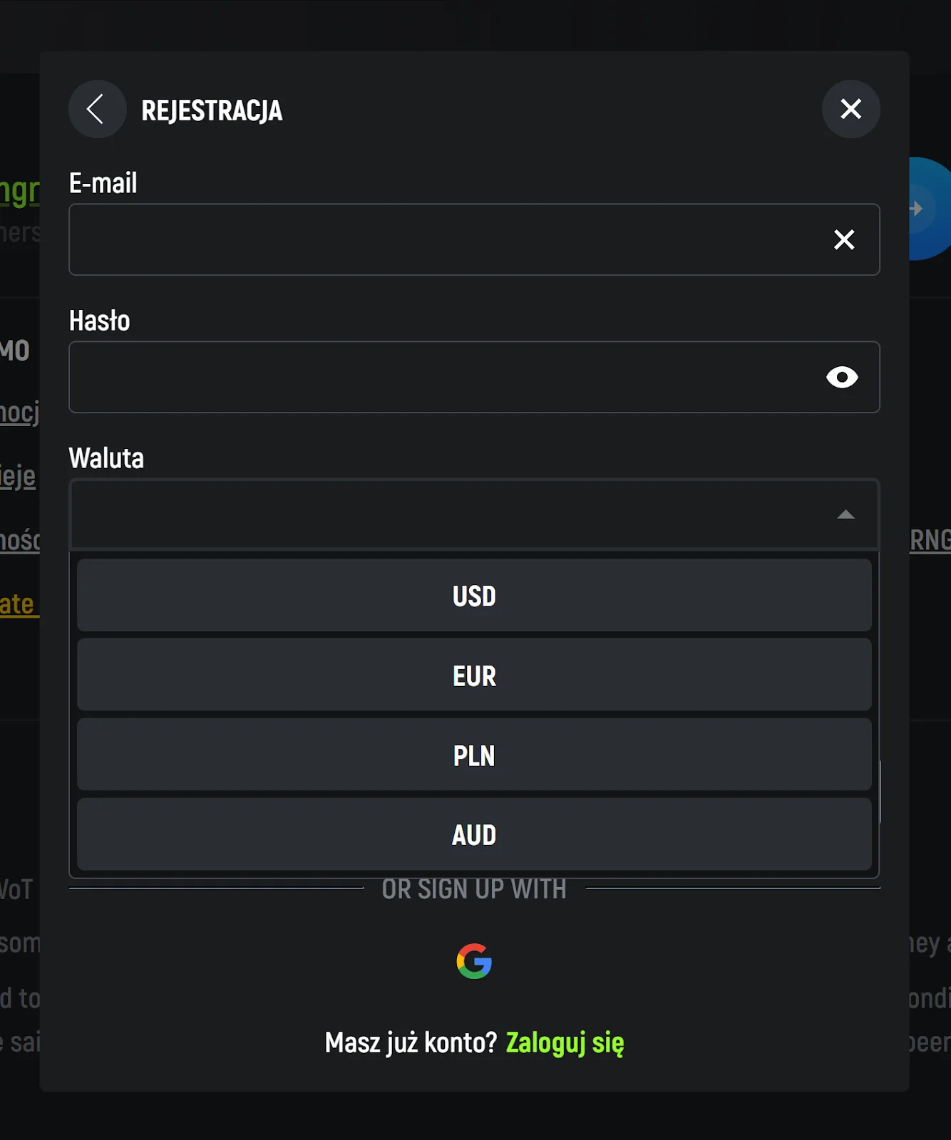 SpinGreen rejestracja krok 3