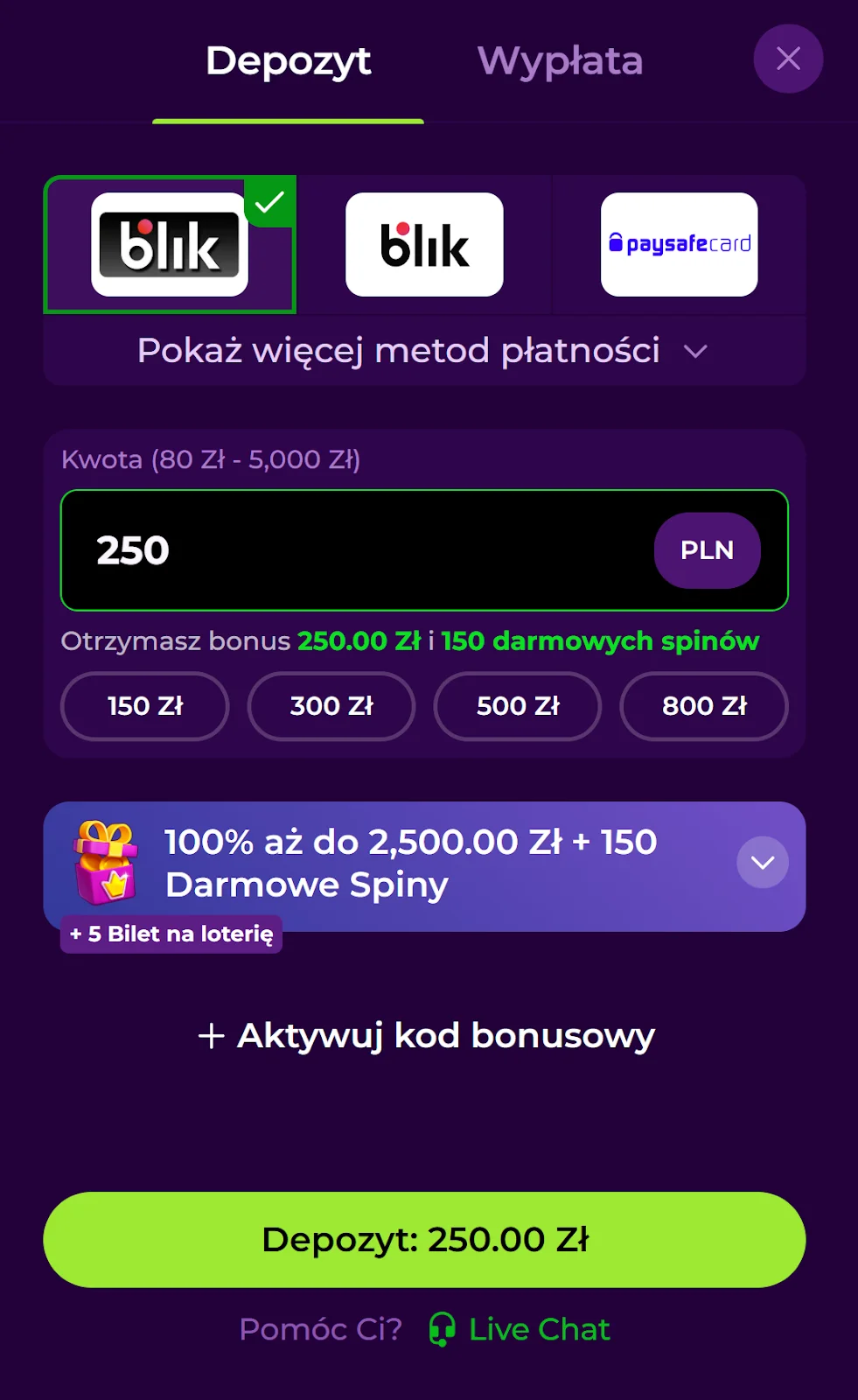 SpinMama rejestracja krok 4