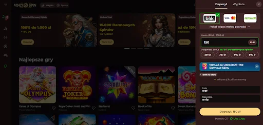 VinciSpin rejestracja krok 3