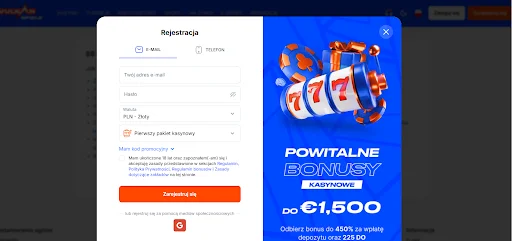 VulkanSpiele kod promocyjny krok 3