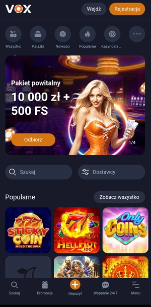 aplikacja vox casino na prawdziwe pieniądze