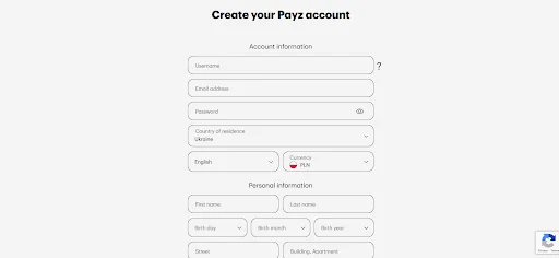 ecoPayz rejestracja krok 2