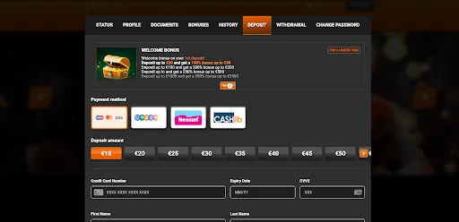 i24slots casino jak złożyć depozyt