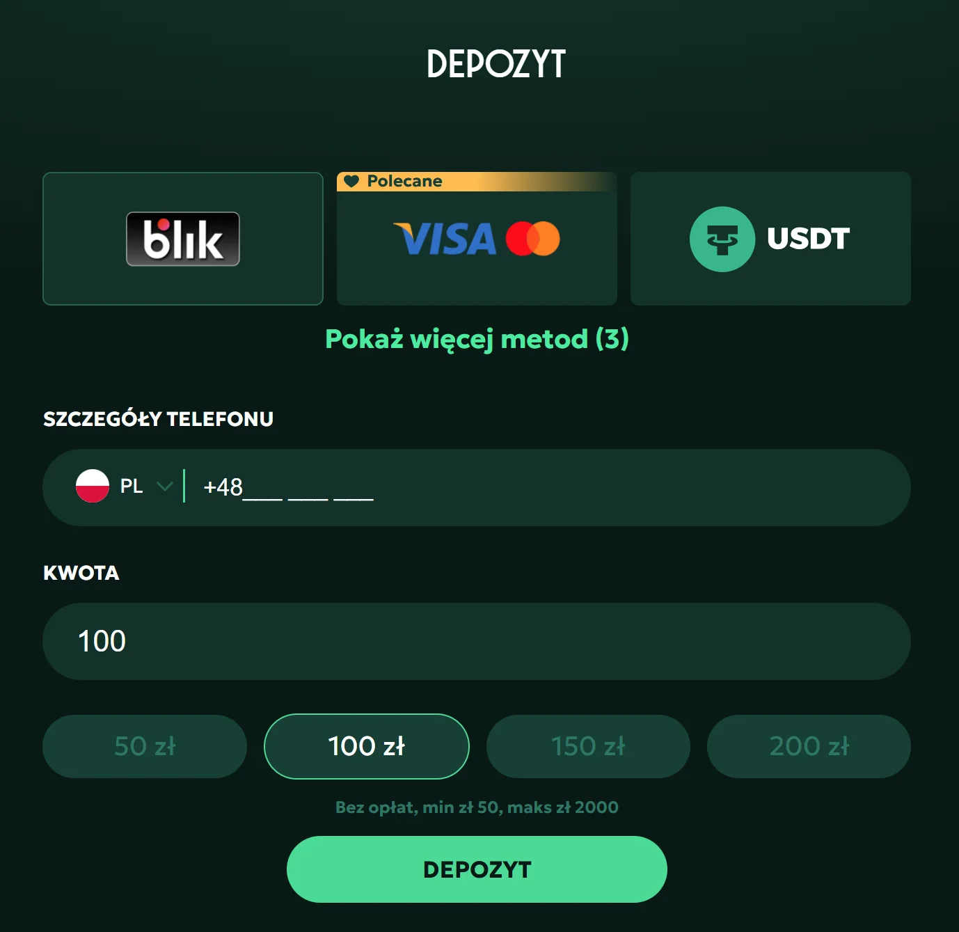 AllStar Casino Rejestracja krok 3