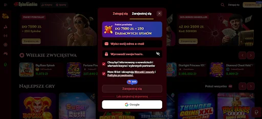 jak otrzymac kod promocyjny od Spino Gambino krok 2