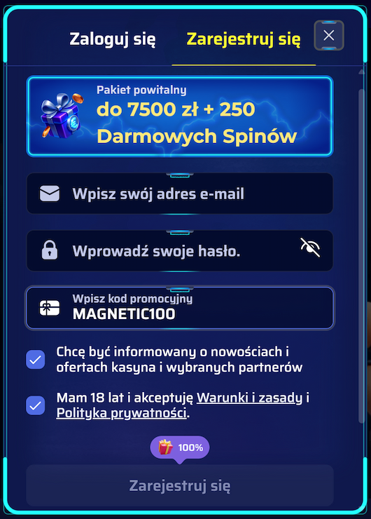 magnetics slots rejestracja 1