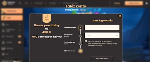 national casino bonus bez depozytu krok 2