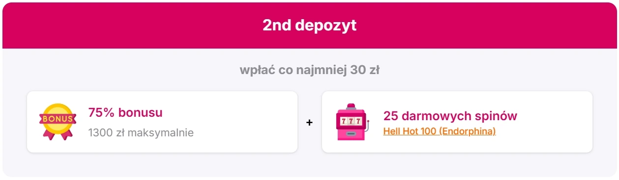 drugi bonus powitalny hit n spin