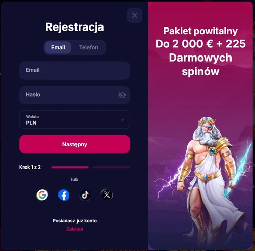 rejestracja w legalnym kasynie