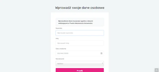 rejestracja w neosurf krok 3
