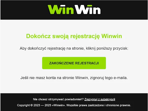 winwin casino rejestracja krok 2